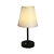 17" White Table Lamp With USB Port - White
