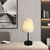 17" White Table Lamp With USB Port