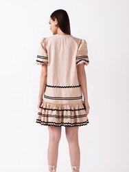 Jules Tier Dress - Taupe