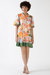 Jules Tier Mini Dress - Peach Foliage