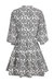 Luisa Mini Dress - Black Floral - Black/White