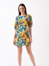Troian Knit Mini Dress - Blue/Orange Caspian