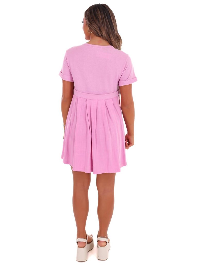 Closer To You Contrast Dress In Pink