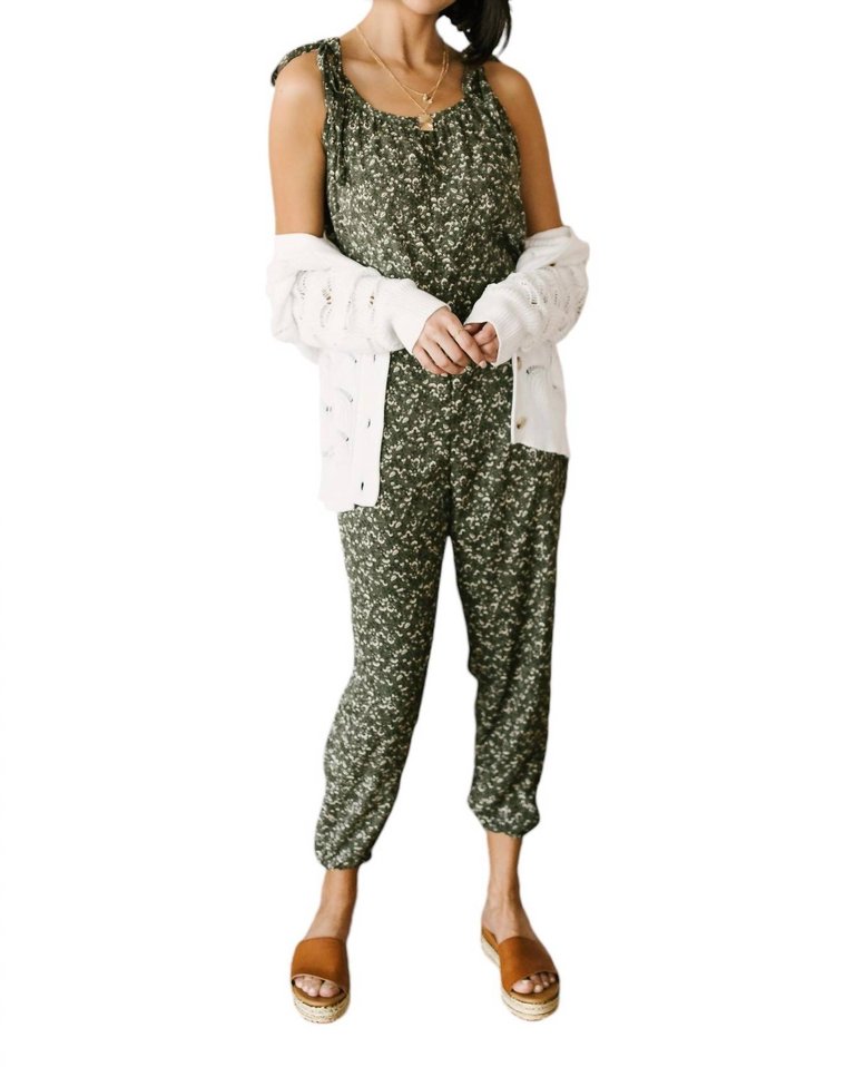 Country Roads Jumpsuit In Green - Green