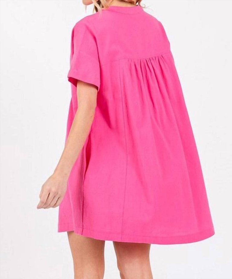 Greta Oversized Dress In Pink