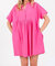 Greta Oversized Dress In Pink - Pink