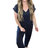 Kendall Short Sleeve Jumpsuit In Black - Black