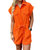 Linen Romper In Orange - Orange