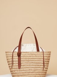 Tan Stripe Tote - Tan