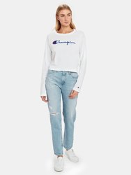 Big Script Long Sleeve Cropped T-Shirt