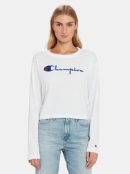 Big Script Long Sleeve Cropped T-Shirt