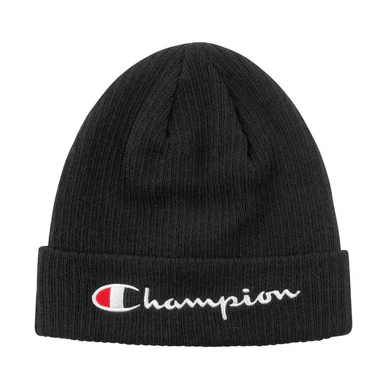 Logo Cuff Beanie In Black - Black