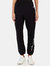 Logo Elastic Cuff Rib Sweatpants - Black