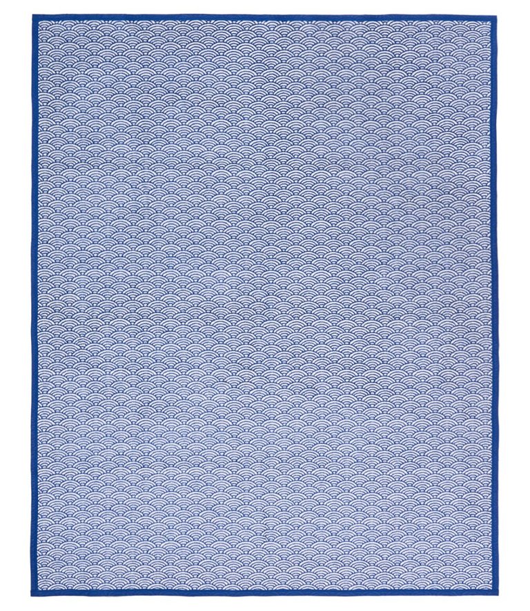 Brewster Scallops Blue Blanket