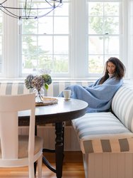 Harborview Herringbone Light Blue Blanket