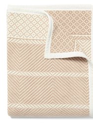 Old Port Herringbone Beige Original Blanket - Beige/Ivory