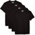 Men's 4-Pack Underwear Crew Neck Shirt In Polo Black - Polo Black