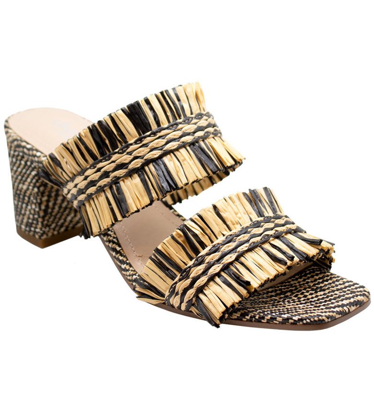 Cami Sandal - Black-Natural