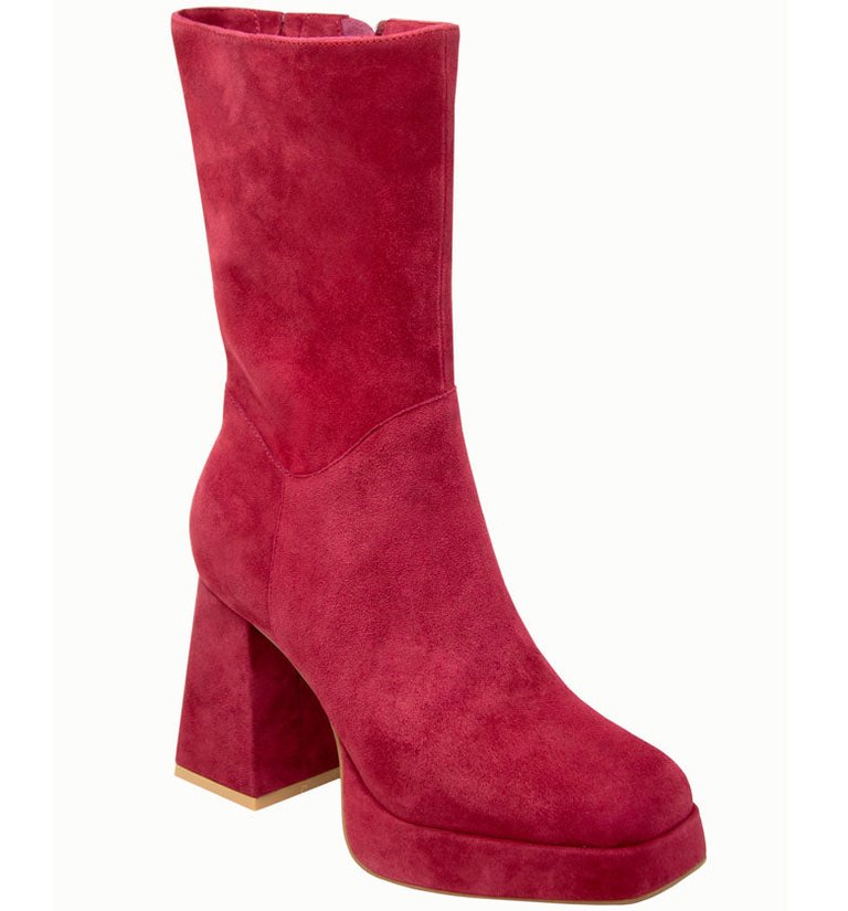 Verity Bootie - Deep Red