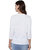 3/4 Sleeve Slub Knit Top In White