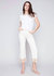 Ankle Stretch Twill Pants In White