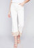 Ankle Stretch Twill Pants In White - White