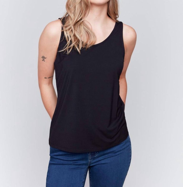 Bamboo Tank In Black - Black