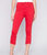 C5466 - Stretch Twill Cropped Pant In Cherry - Cherry