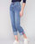 C5502-431A - Stretch Denim Wide Leg Pants In Denim Blue/pink - Denim Blue/Pink