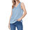 Cold Dye Knit Cami Top In Denim - Denim