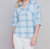 Cotton Gauze Plaid Shirt In Blue - Blue