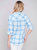 Cotton Gauze Plaid Shirt In Blue