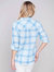 Cotton Gauze Plaid Shirt In Blue