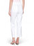 Cropped Linen Blend Straight Leg Pant In White