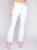 Embroidered Bootcut Leg Pants In White - White