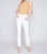 Embroidered Bootcut Leg Pants In White