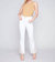 Embroidered Bootcut Leg Pants In White