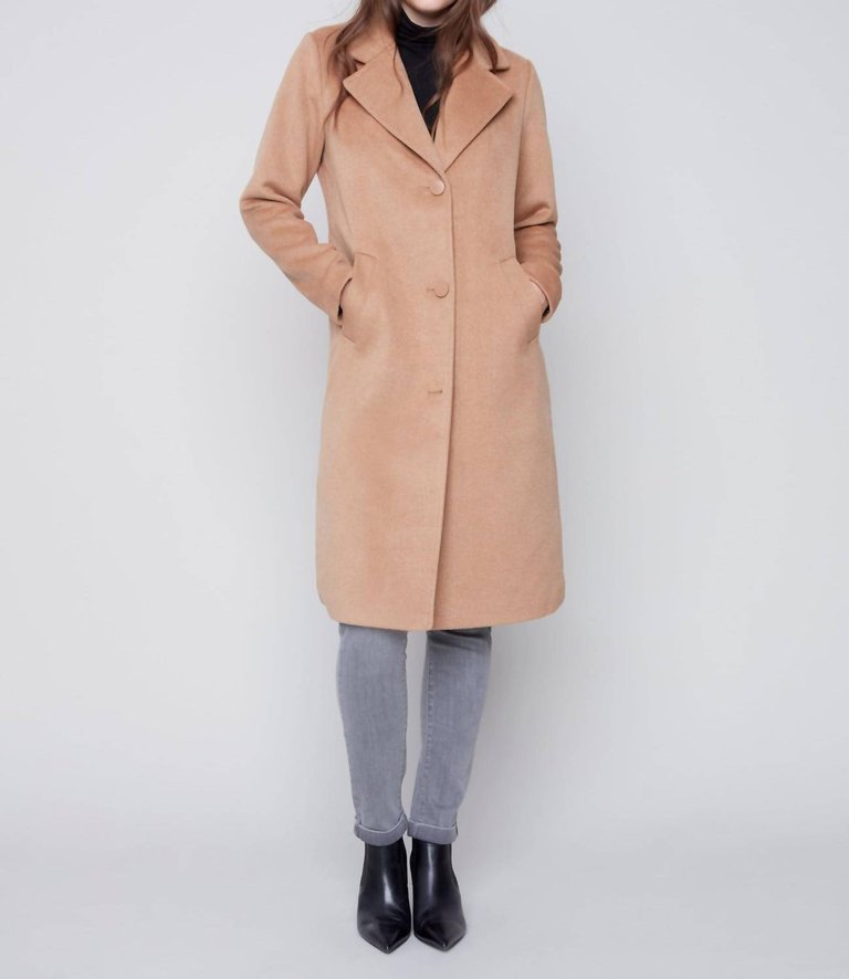 Long Coat Hepburn Style In Truffle