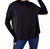 Satin Knit Top With Mock Neck In Black