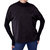 Satin Knit Top With Mock Neck In Black - Black