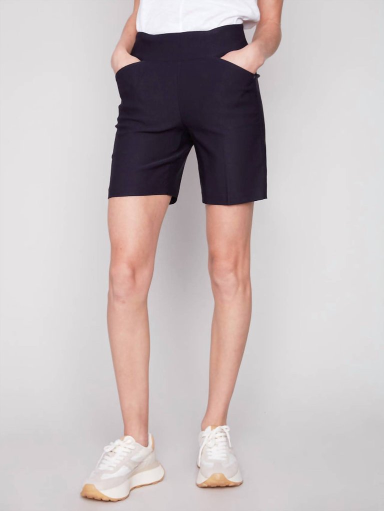 Smooth Stretch Shorts In Navy - Navy