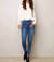 Soft Stretch Denim Pants In Medium Blue - Medium Blue