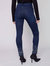 Stetch Embroidered Slim Leg Jeans In Blue Black