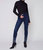 Stetch Embroidered Slim Leg Jeans In Blue Black - Blue Black