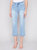 Straight Leg Scallop Denim Pant In Light Blue