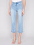 Straight Leg Scallop Denim Pant In Light Blue