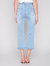 Straight Leg Scallop Denim Pant In Light Blue