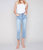 Straight Leg Scallop Denim Pant In Light Blue - Light Blue