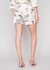 Toile Print Drawstring Short In Cream