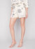 Toile Print Drawstring Short In Cream - Cream